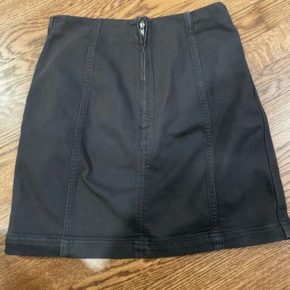 Free People Black Jean Skirt - Picture 4 of 6